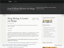 Tablet Screenshot of dontwearshortsonstage.com